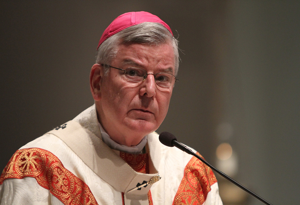 In this 2015 file photo, Archbishop John Nienstedt is seen in the Archdiocese of St. Paul and Minneapolis. (CNS/The Catholic Spirit/Dave Hrbacek)