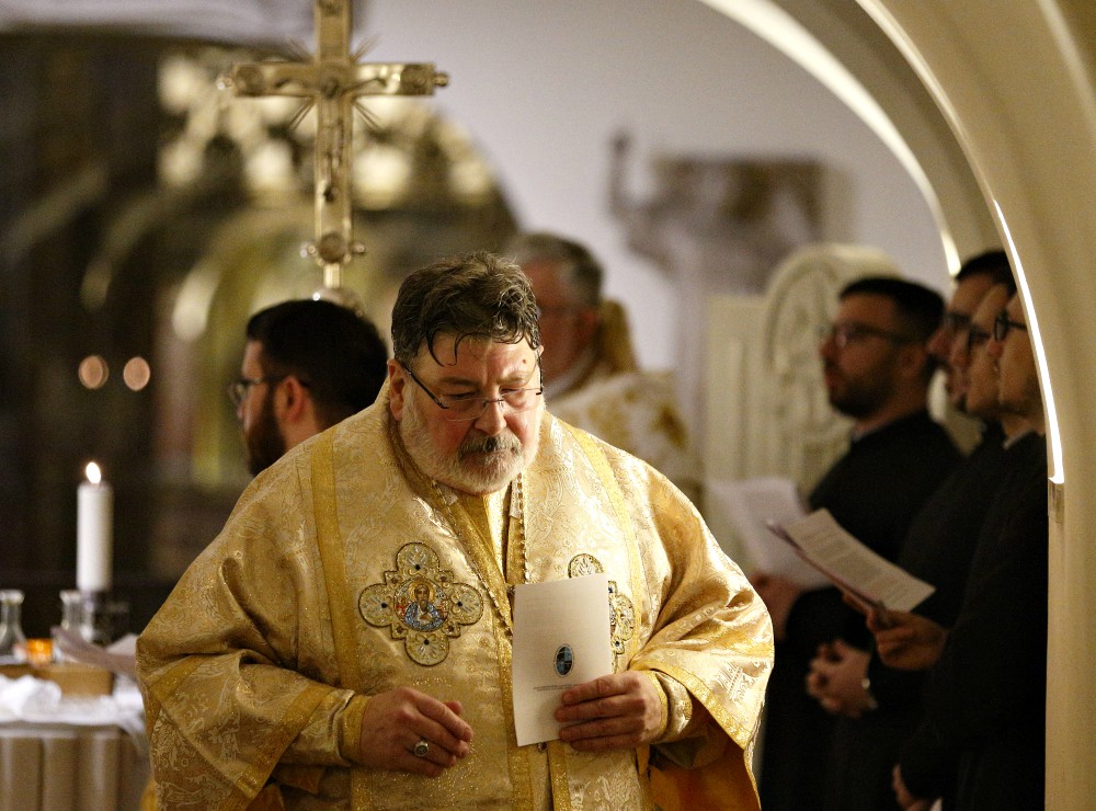 Bishop John Michael Botean of the Romanian Catholic Eparchy of St George's in Canton, Ohio (CNS/Paul Haring)