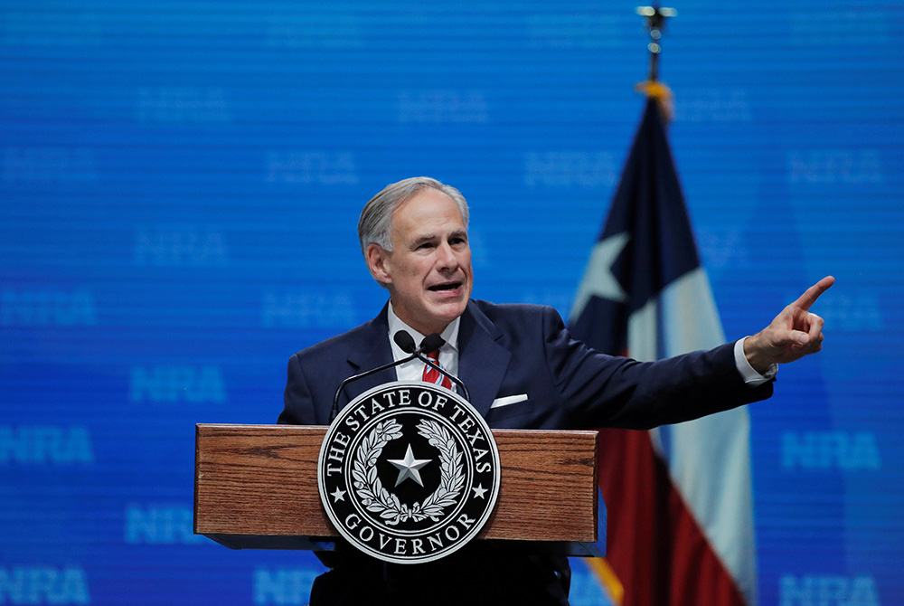 Texas Gov. Greg Abbott speaks in Dallas May 4, 2018. (CNS/Reuters/Lucas Jackson)