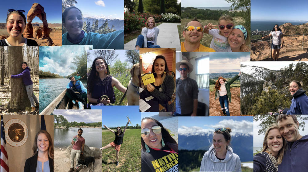 This screen shot shows some of the young adults participating in the Catholic Climate Covenant's second biennial "Laudato Si' and the U.S. Catholic Church" conference July 13-15, 2021. (CNS photo/courtesy Catholic Climate Covenant)