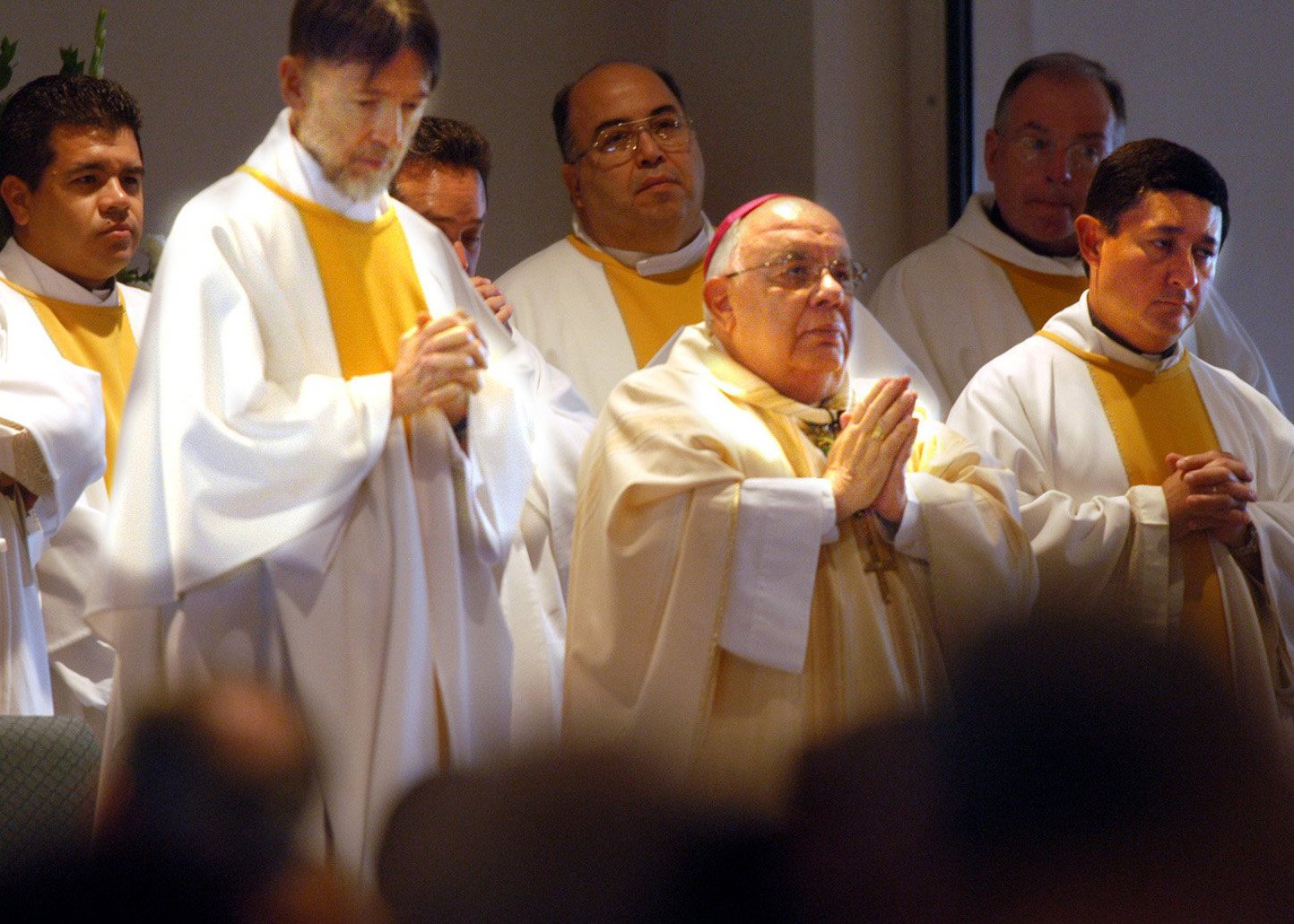 Bishop Raymundo J. Peña is seen in this 2006 file photo, when he was bishop of the Diocese of Brownsville, Texas. Bishop Peña, who retired in 2009, died Sept. 24, 2021, under palliative care at a nursing home in San Juan, Texas. He was 87. (CNS photo/Brad