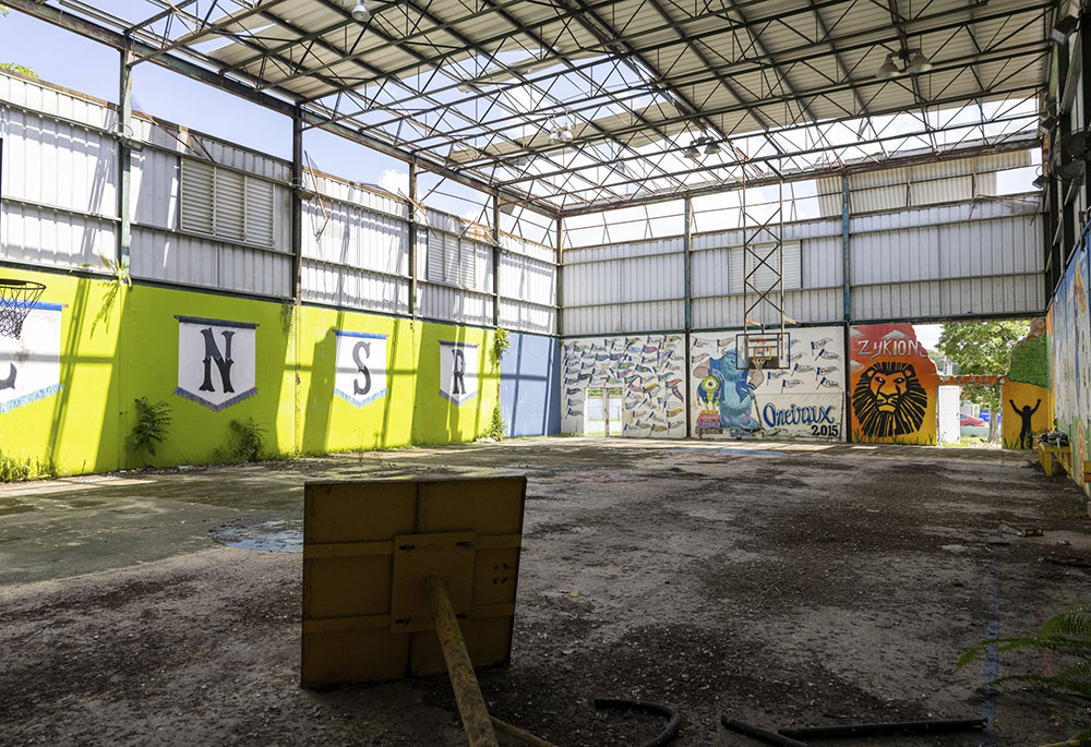 The gymnasium at Our Lady of the Rosary School in Vega Baja, Puerto Rico, is seen in this undated photo. (CNS/Courtesy of Catholic Extension)