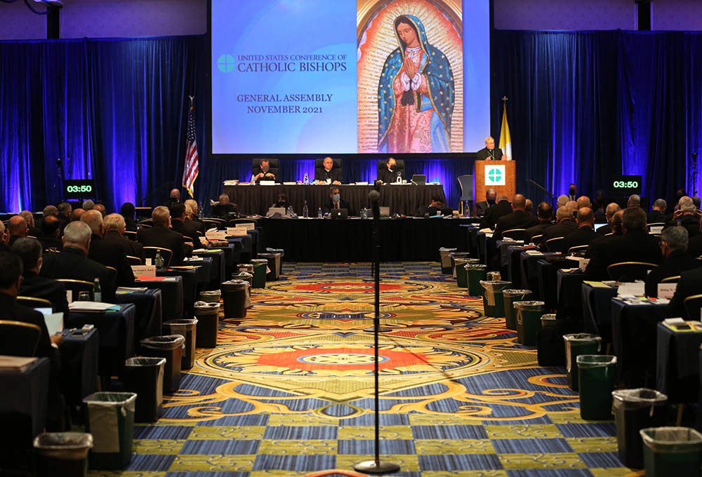 Bishops attend a Nov. 16 session of the fall general assembly of the U.S. Conference of Catholic Bishops in Baltimore. (CNS/Bob Roller)