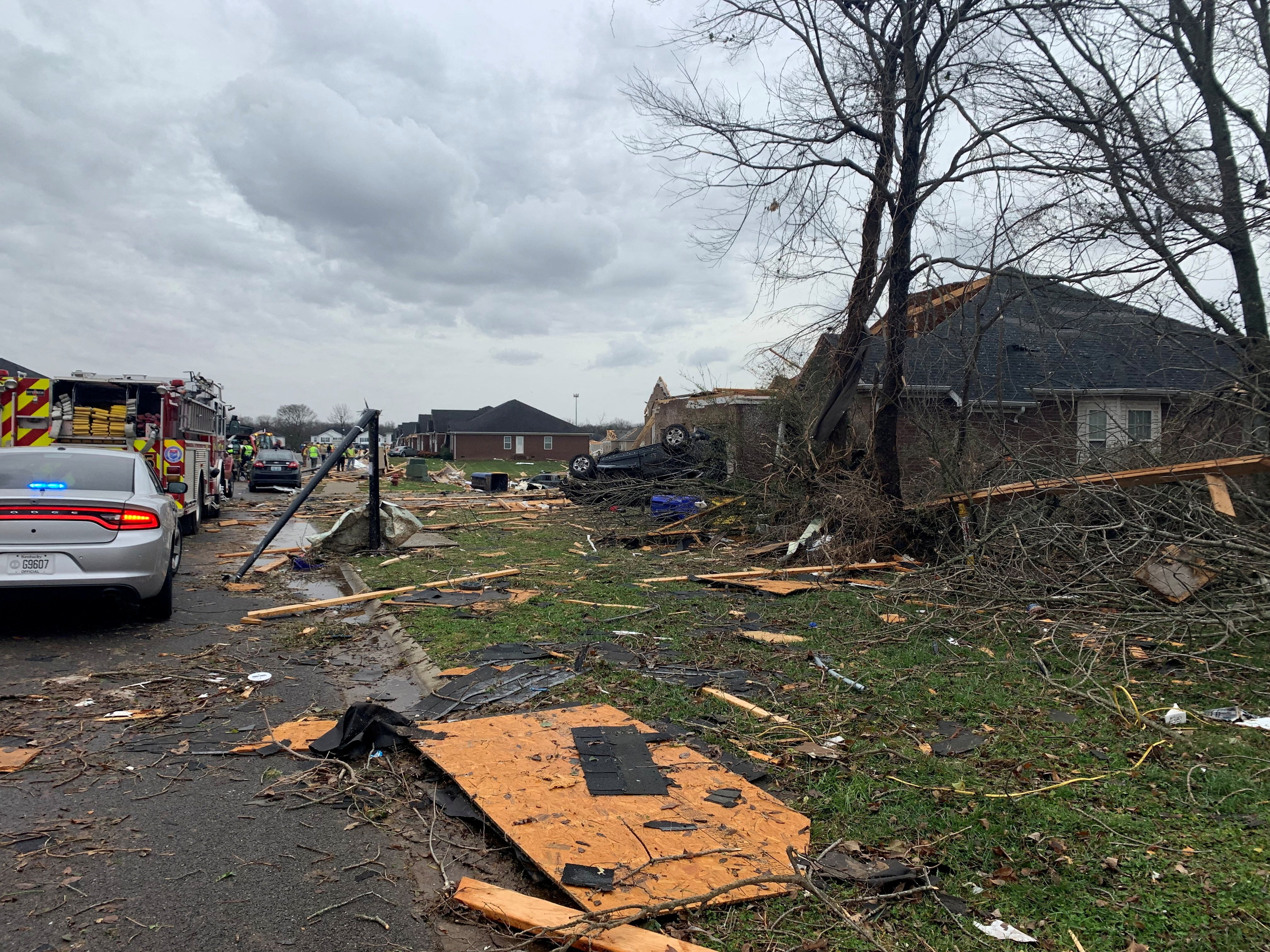 Damage is seen after a tornado hit Bowling Green, Ky., Dec. 11, 2021. (CNS photo/Lindsey Nance via Reuters)