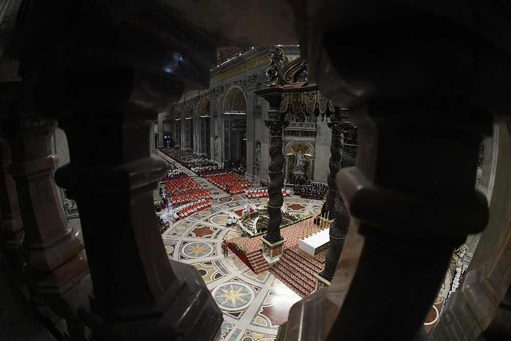 Pope Francis leads a consistory for the creation of 20 new cardinals in St. Peter's Basilica at the Vatican Aug. 27, 2022. (CNS/Vatican Media)