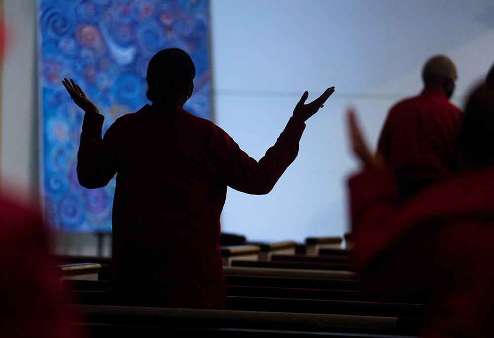 People pray during Mass at SS. Peter and Paul Catholic Church Feb. 14, 2021, in Atlanta. (CNS/Reuters/Chris Aluka Berry)