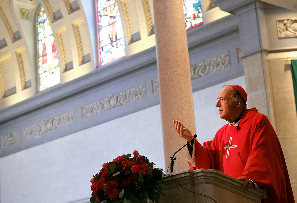 Cardinal Robert McElroy of San Diego celebrates Mass on the campus of the University of San Diego during Mass at The Immaculata Catholic Church Sept. 8, 2022. The liturgy was dedicated to students, faculty and staff of the university, and was his first public Mass in San Diego since being appointed a cardinal. (CNS/David Maung)