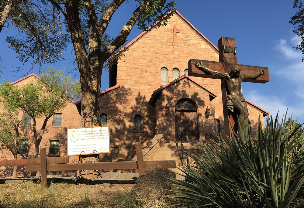 The Mary Mother of Mankind Church was built overlooking the historic St. Michael's Mission, which was first established by Franciscan friars among the Navajo people in 1898. (Elizabeth Hardin-Burrola)