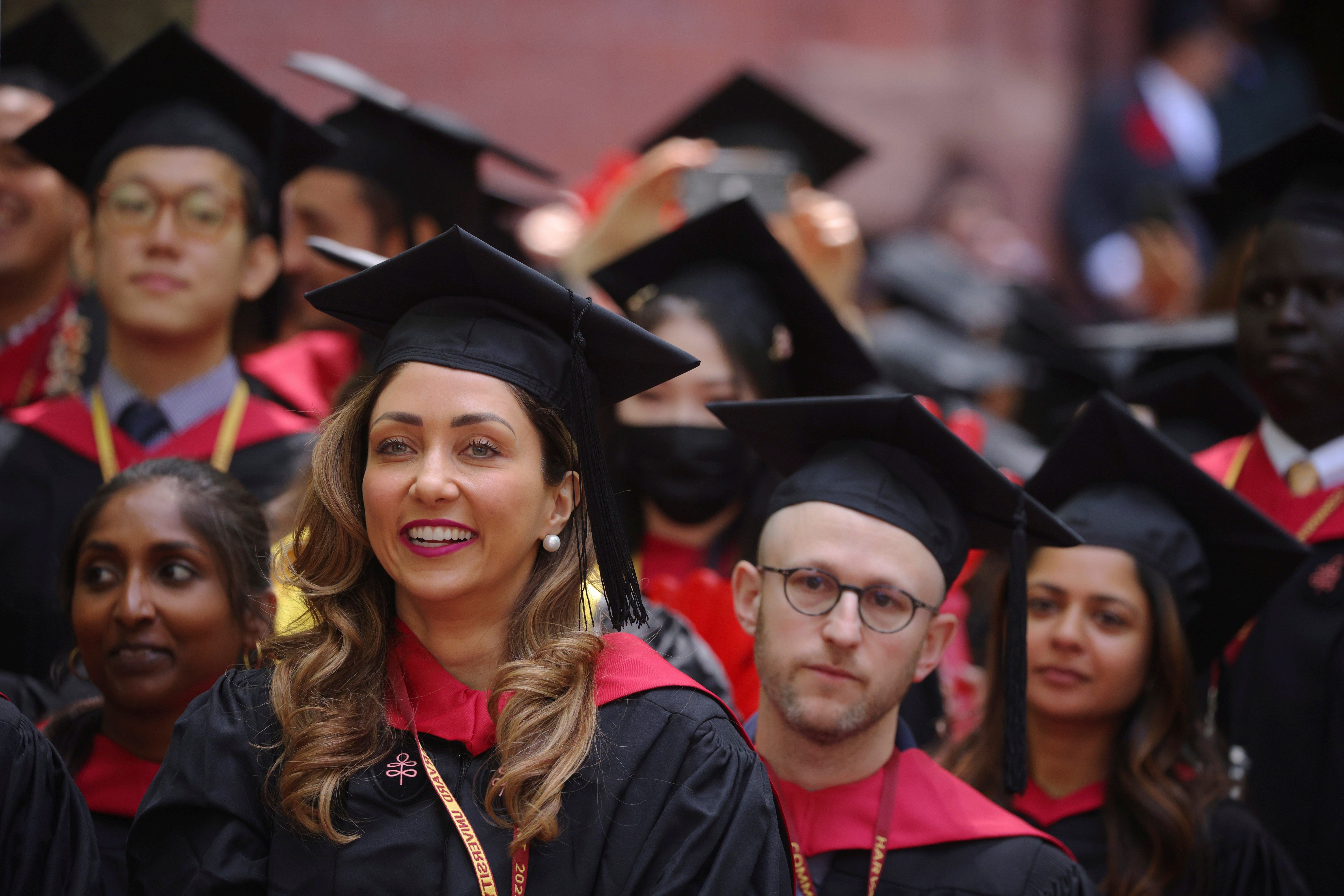 Harvard University graduates are seen May 26, 2022, in Cambridge, Massachusetts. (CNS/Reuters/Brian Snyder)