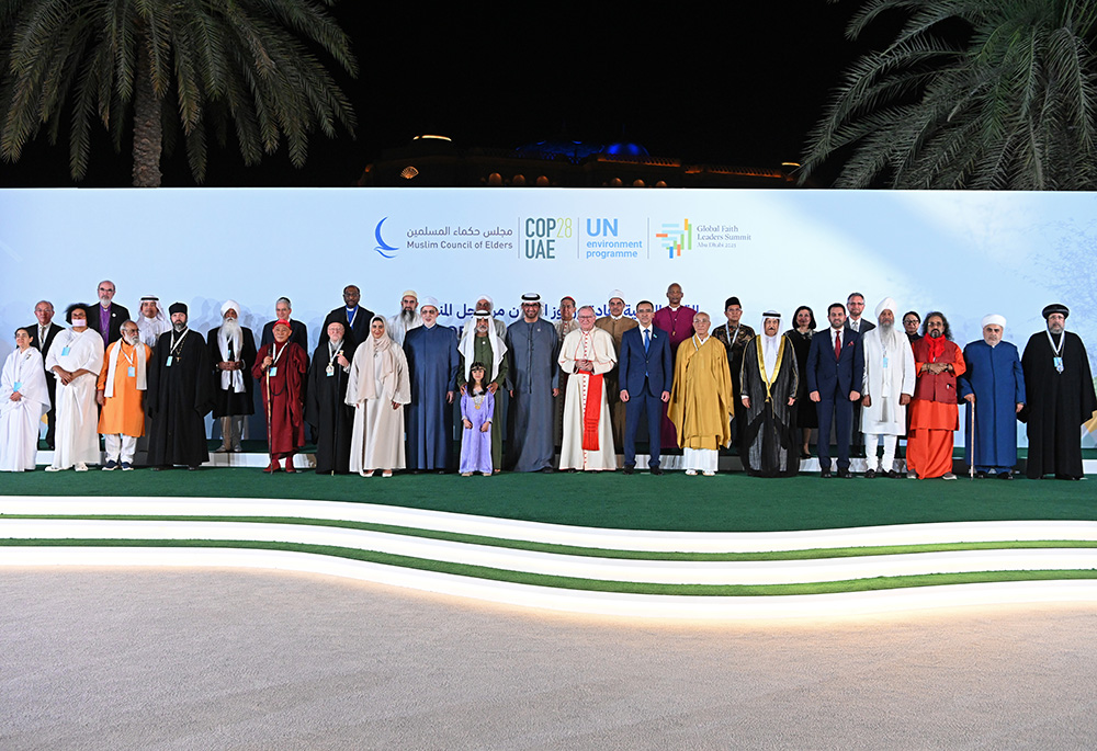 More than 200 religious leaders, academics, scientists and youth activists took part in the Global Faith Leaders Summit Nov. 6-7 in Abu Dhabi, United Arab Emirates, to deliver a united interfaith message for just and rapid action on climate change at next month's COP28 United Nations climate conference. (Courtesy of Muslim Council of Elders)