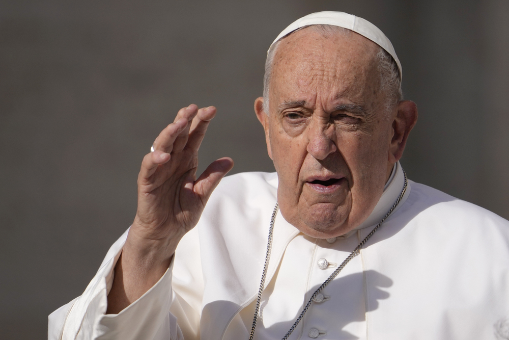 Pope Francis waving