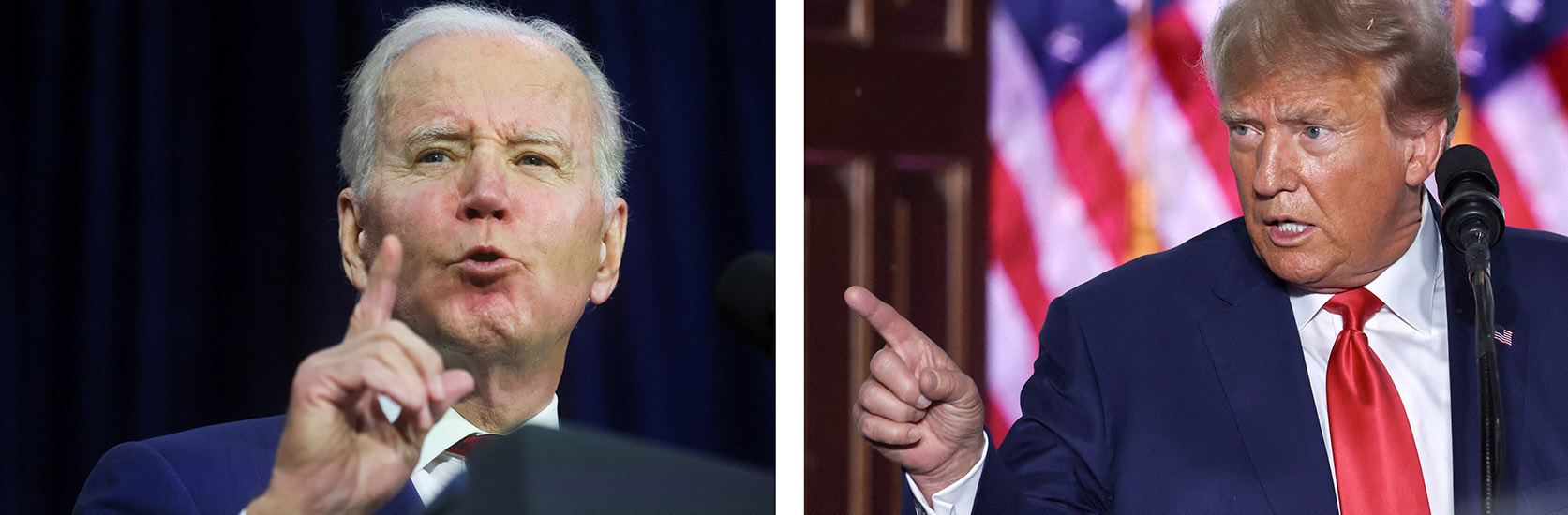 U.S. President Joe Biden and former U.S. President and Republican presidential candidate Donald Trump are pictured in a combination photo. (OSV News photo/Reuters/Leah Millis/Amr Alfiky)