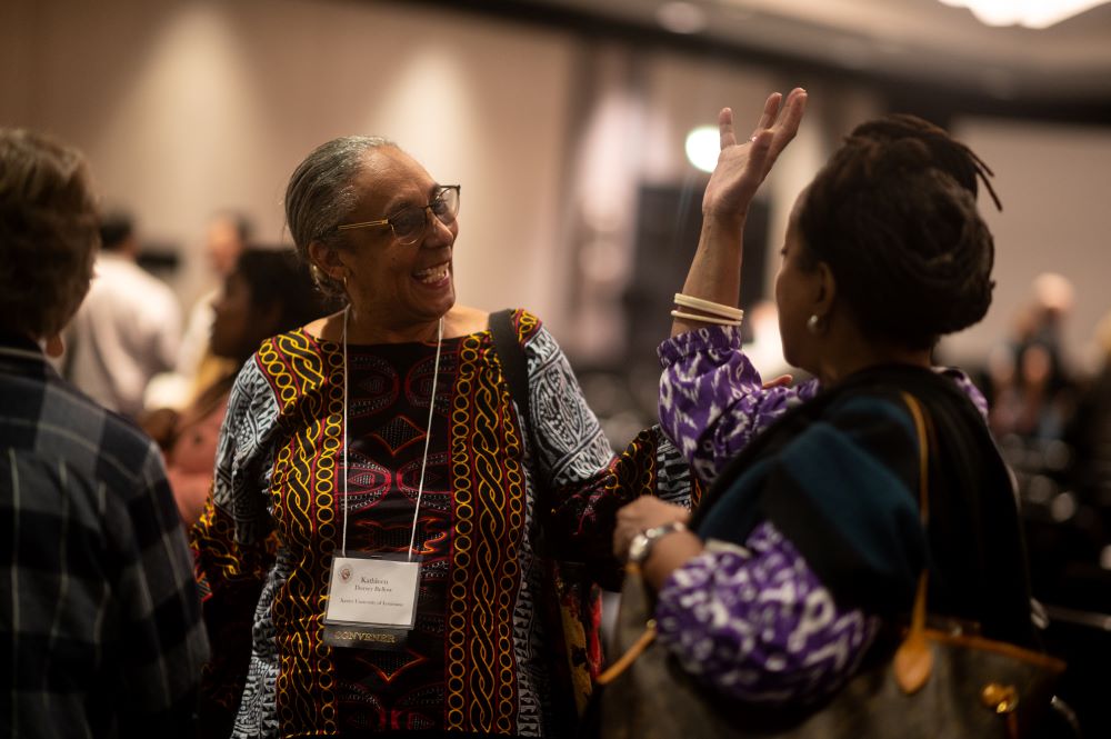 Kathleen Dorsey Bellow of Xavier University (left) and Dorsey Bellow, a Baltimore native, led a special session titled "Baltimore and the Black Catholic Experience" during the Catholic Theological Society of America's annual convention, held June 13-16 in Baltimore. (Courtesy of Paul Schultz)