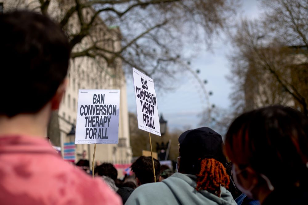 Trans rights protest