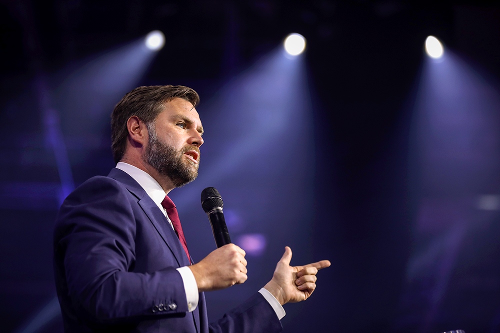 Ohio Sen. JD Vance speaks at the People's Convention in Detroit June 16. (Wikimedia Commons/Gage Skidmore)