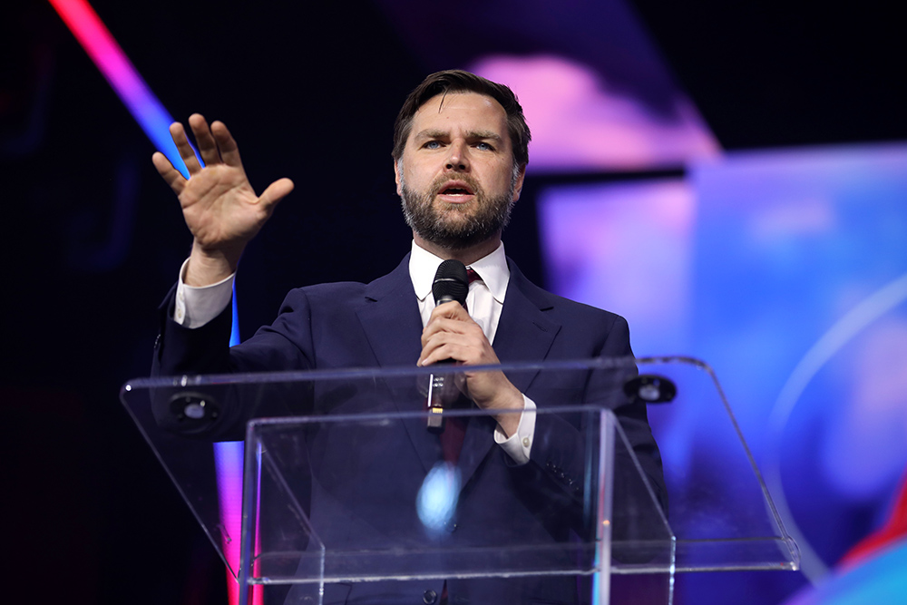 Ohio Sen. JD Vance speaks at the People's Convention on June 16 in Detroit. (Wikimedia Commons/Gage Skidmore)