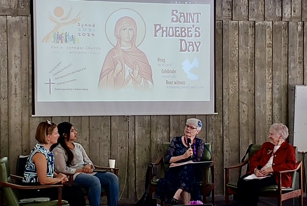 "Women in Conversation" participants discuss varied experiences on the role of women in the church for St. Phoebe's Day on Sept. 9, 2023. (Courtesy of Phoebe Qian)