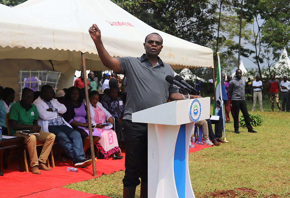 Paul Otuoma, a climate activist and the governor of Busia County, is pictured in Busia, a town in western Kenya, July 16. Otuoma attributes the flooding and backflow to climate change's effects and calls on global stakeholders to fulfill the commitments made during the United Nations climate change conferences. (GSR photo/Doreen Ajiambo)