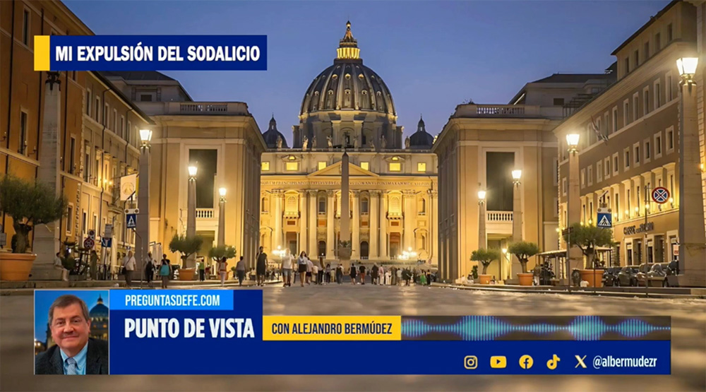 A screenshot from the 24-minute Facebook video that Peruvian Catholic journalist Alejandro Bermúdez posted Sept. 26, a day after Pope Francis expelled him from the Sodalitium Christianae Vitae, a lay-led Catholic movement based in Peru (NCR screenshot)