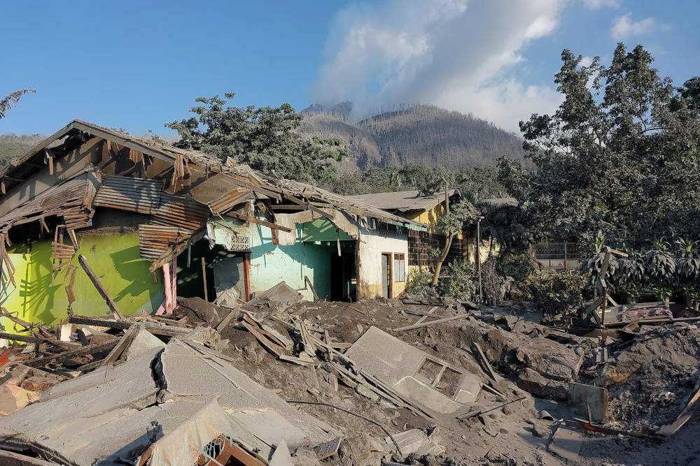 Damaged school buildings affected by the Mount Lewotobi Laki-Laki volcano eruption are seen in Flores Timur, Indonesia, Nov. 4, 2024. At least 10 people, including a Catholic nun, have been killed in the volcanic eruption on Indonesia's predominantly Catholic Flores Island. (OSV News photo/Pemulet Paul, Antara Foto via Reuters)