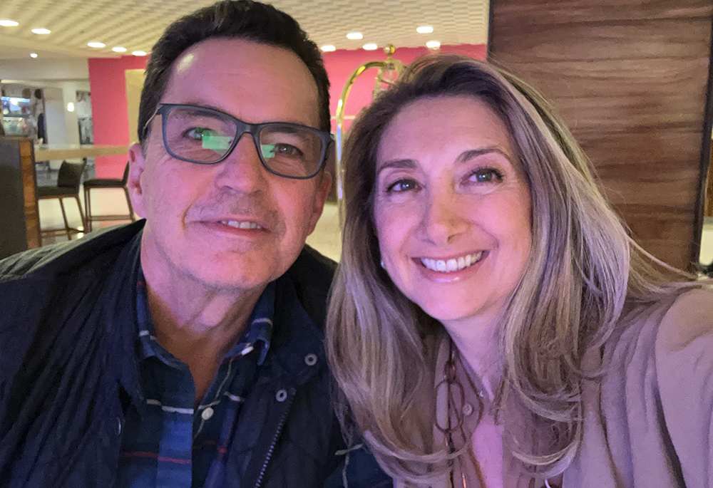 Clare Rico, shown with her husband, Michael Adams, realizes that some Catholics who were instrumental in her faith journey are "full MAGA." But she plans to focus on her local community of faith. (Courtesy of Clare Rico)