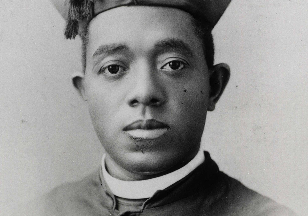 Fr. Augustus Tolton is pictured in an undated photo. Born into slavery in Missouri, he was ordained a priest April 24, 1886, in Rome and said his first Mass at St. Peter's Basilica. He is the first recognized African American priest ordained for the U.S. Catholic Church and is a candidate for sainthood. (CNS/Courtesy of Archdiocese of Chicago Archives and Records Center)