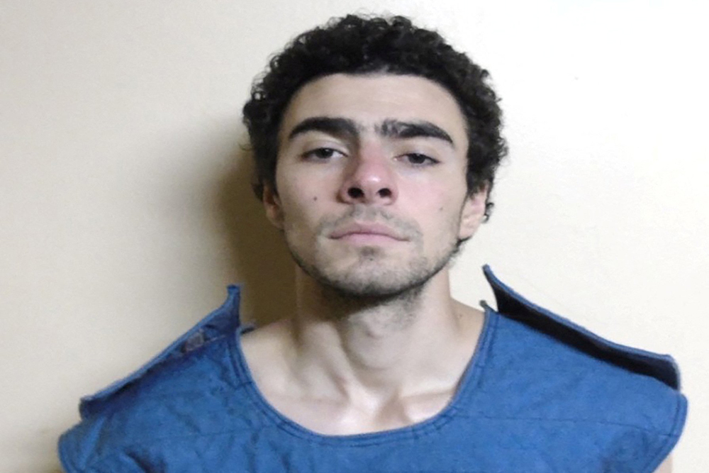 Luigi Mangione, 26, a suspect in the New York City killing of UnitedHealth executive Brian Thompson, poses for a booking photograph at the State Correctional Institution in Huntingdon, Pa., Dec. 9. (OSV News/Pennsylvania Department of Corrections handout via Reuters)