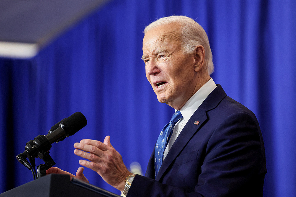 President Joe Biden speaks in Washington, D.C. Dec. 16, 2024. Biden announced Dec. 23 that he would commute 37 federal death sentences to life in prison. (OSV News/Reuters/Kevin Lamarque)