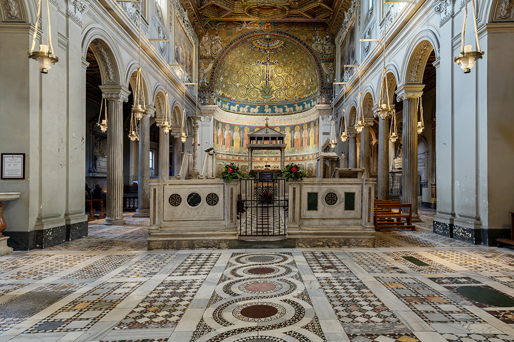 The interior of the Basilica di San Clemente in Rome (Wikimedia Commons/Ninfamania)