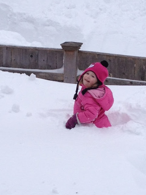 a girl in the snow