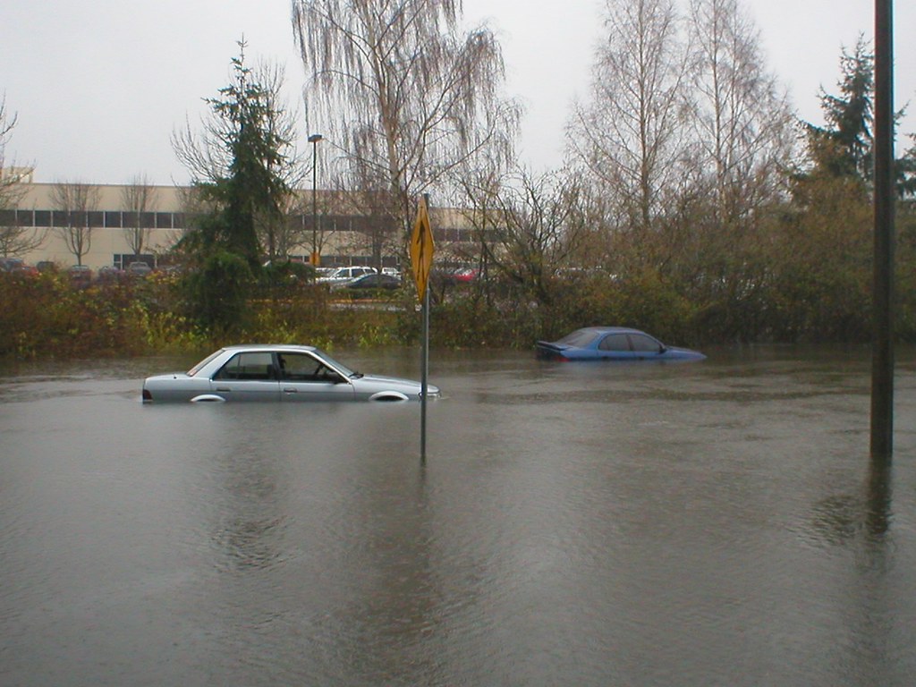 car in flood