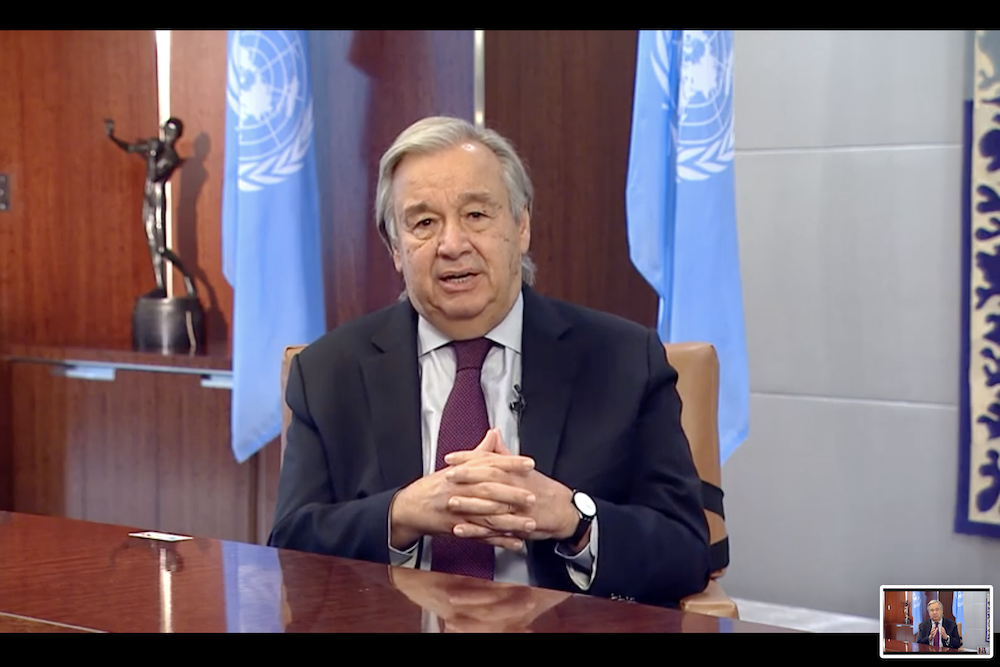 United Nations Secretary General António Guterres (NCR screenshot/Covering Climate 