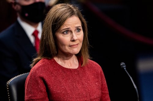 Judge Amy Coney Barrett of the U.S. Court of Appeals for the 7th Circuit, President Donald Trump's nominee for the U.S. Supreme Court, speaks during the second day of her confirmation hearing before the Senate Judiciary Committee on Capitol Hill in Washin