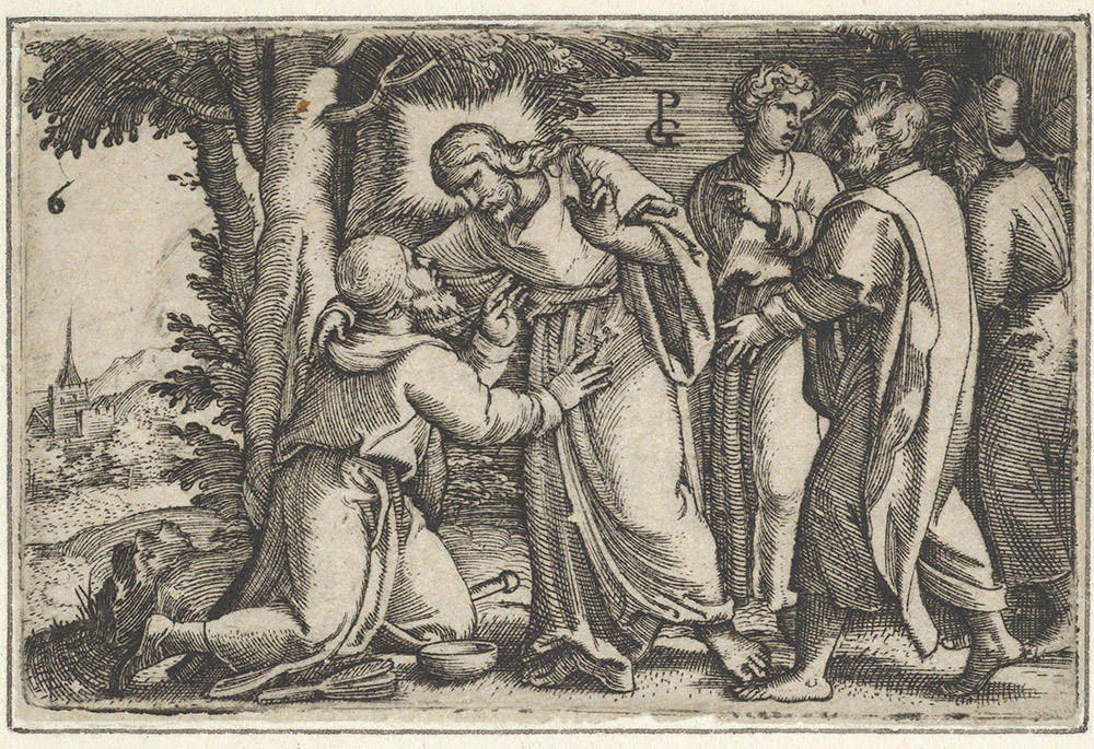 "Christ Healing the Leper," from "The Story of Christ," 1534-35, by Georg Pencz (Metropolitan Museum of Art)