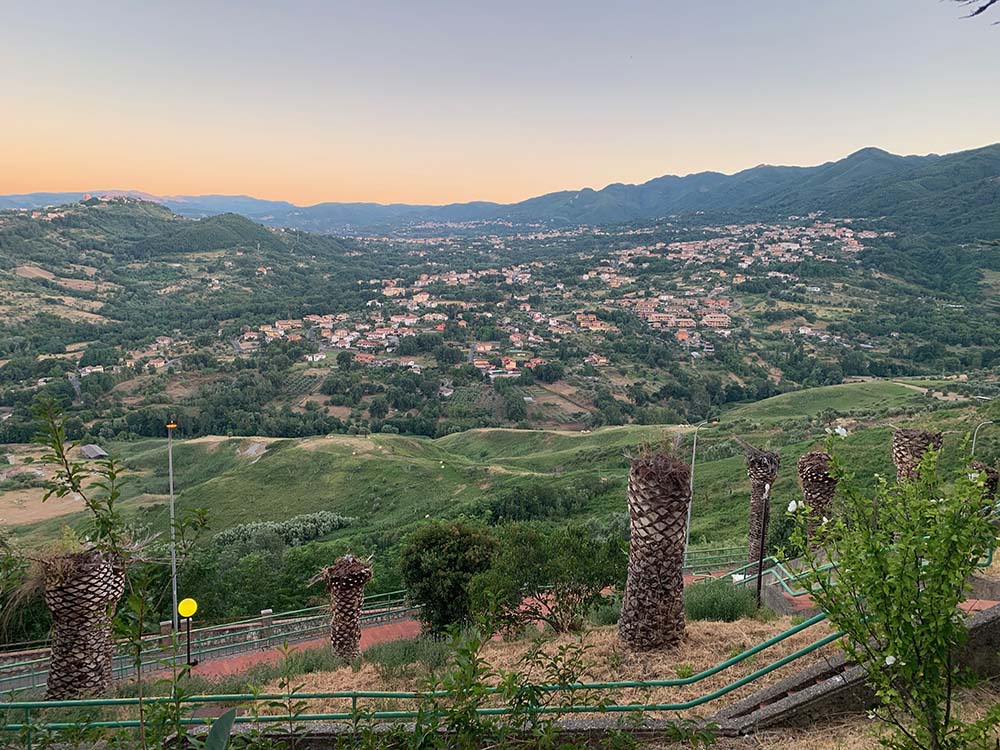 A view of the Calabrian hillside from the town of Rende, Italy (NCR photo/Joshua J. McElwee)