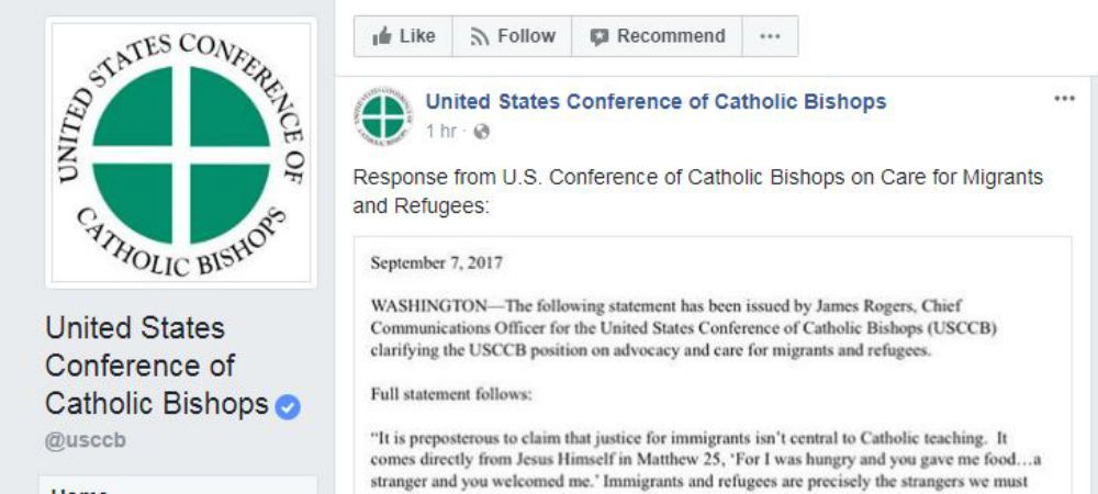 USCCB on Facebook