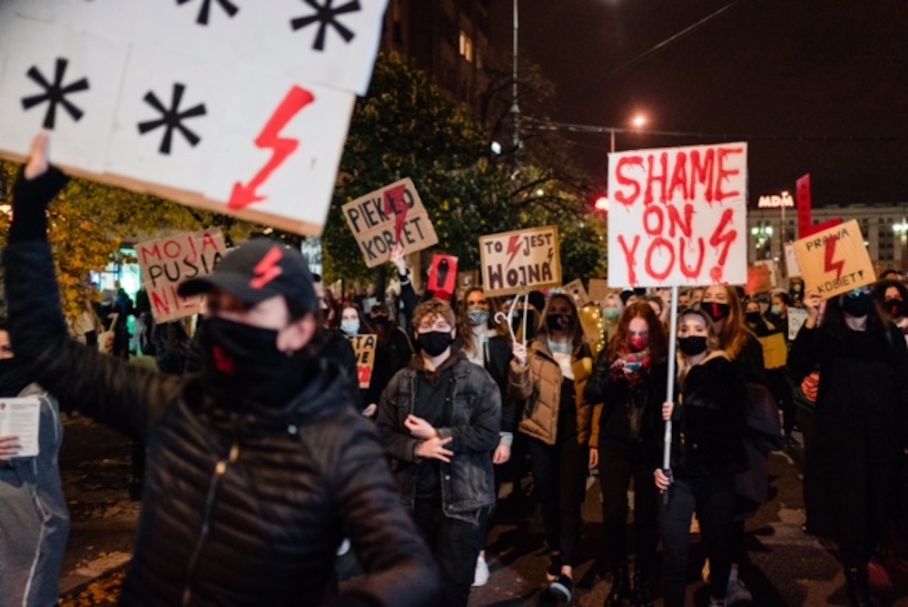 Demonstrations in Warsaw, Poland, Oct. 30 (Courtesy of Mateusz Dobrowolski)