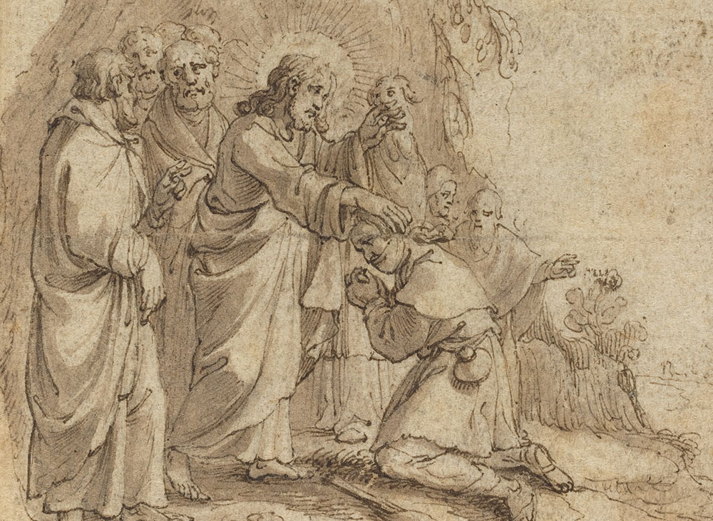 "Christ Healing the Leper," attributed to Flemish artist Pieter de Jode I (1570-1634) (National Gallery of Art)