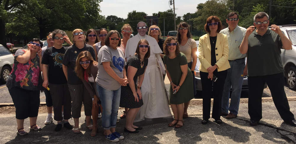 NCR staff at the solar eclipse party Aug. 21. (NCR photo)