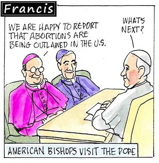 Francis, the comic strip: American bishops visit the pope. They have news, but what's next?