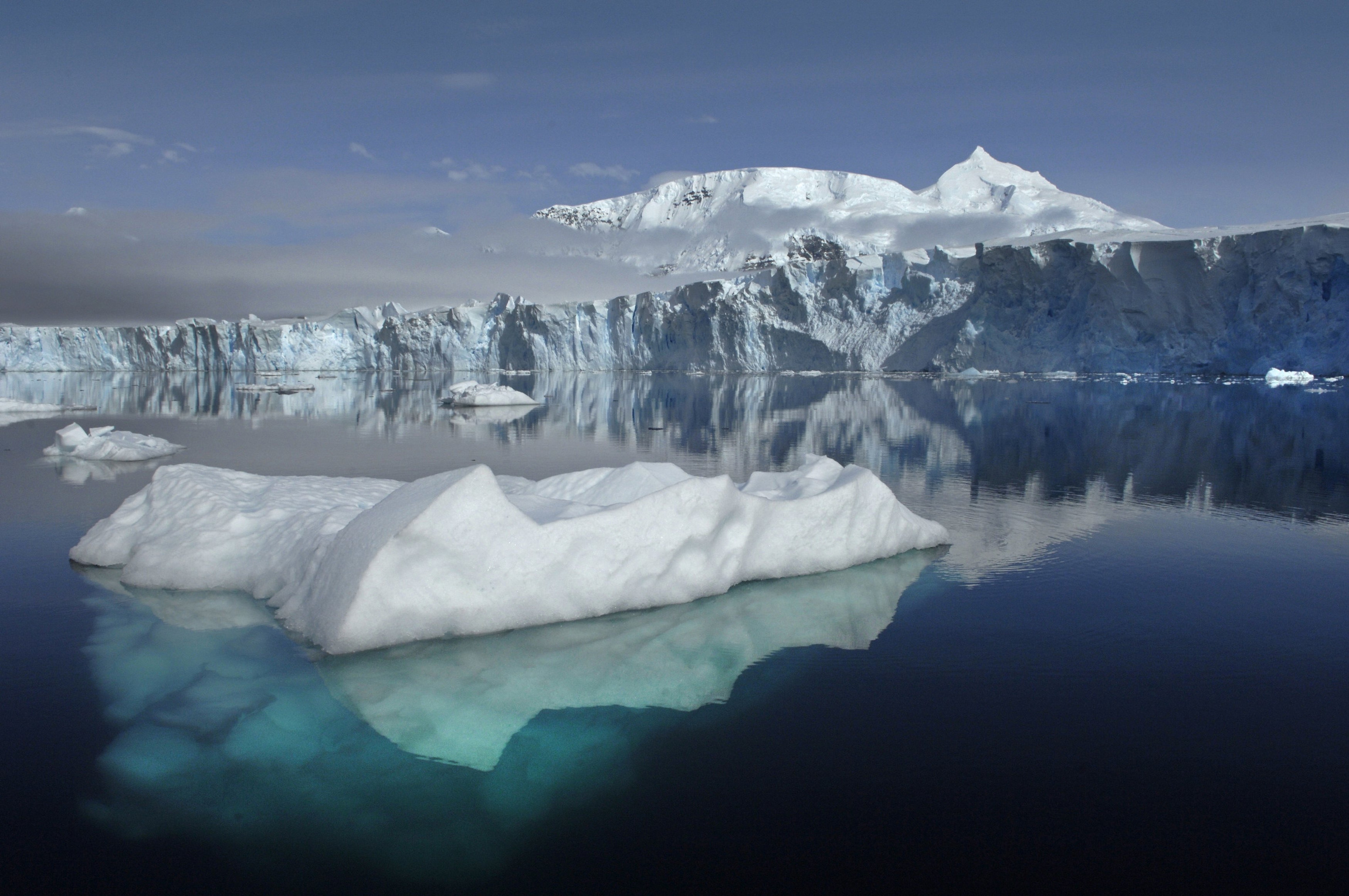 The Sheldon Glacier with Mount Barre in the background is seen from Ryder Bay near Rothera Research Station, Adelaide Island, Antarctica, in this undated handout photo. Climate change is causing the world's glaciers to melt at an unprecedented rate. Cath olic leaders gathered at The Catholic University of America in Washington Nov. 8-10 discussed Pope Benedict XVI's teachings on the environment and climate change. (CNS photo/NASA handout via Reuters)