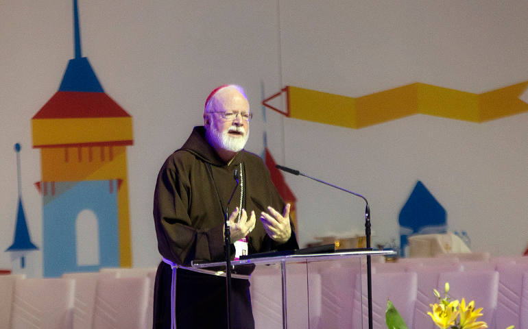 Boston Cardinal Sean P. O'Malley speaks to World Youth Day pilgrims July 27 in Krakow, Poland. (CNS photo/Jaclyn Lippelmann, Catholic Standard) 