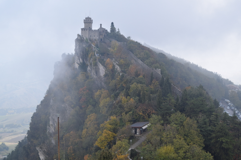 The tower of Cesta on Monte Titano in San Marino (NCR photo/Joshua J. McElwee)