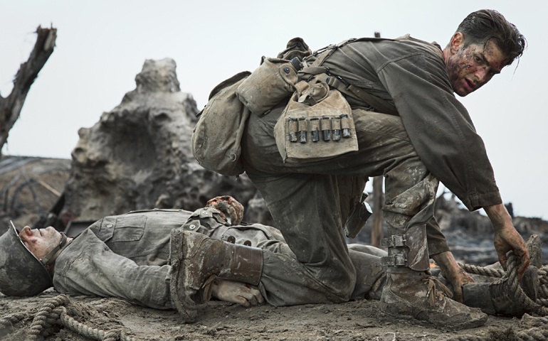 Andrew Garfield stars as Desmond Doss in "Hacksaw Ridge." (Photo Credit: Mark Rogers/Cross Creek Pictures Pty Ltd)