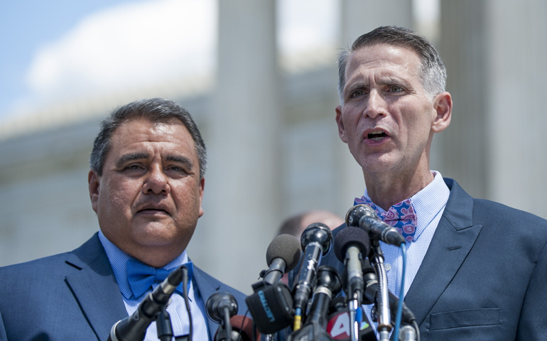 Michael DeLeon, left, and Greg Bourke April 28, 2015, in Washington, D.C. (Newscom/UPI/Pete Marovich)