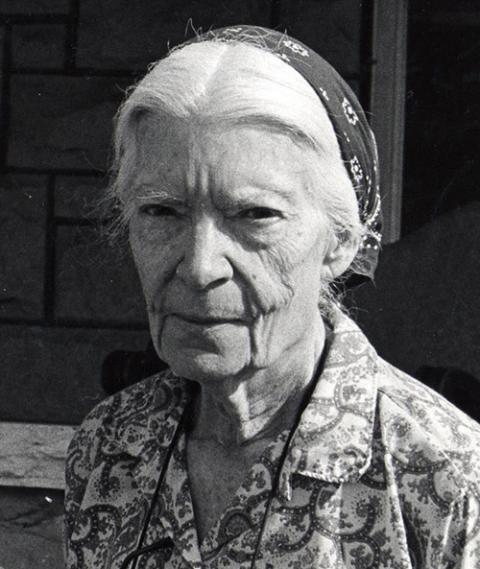 Dorothy Day in July 1974 (NCR photo/Albert de Zutter)