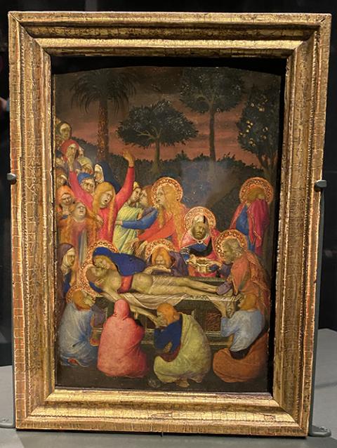 "The Entombment" by Simone Martini, from the Orsini Polyptych, ca. 1335-40 (Michael Centore)