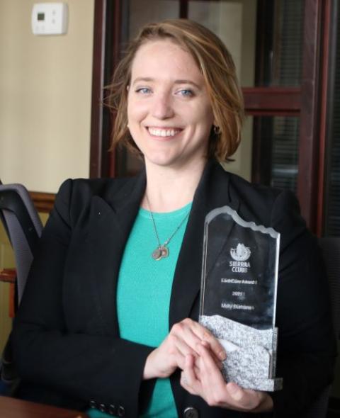 The Sierra Club honored Molly Burhans, founder of the nonprofit GoodLands, with its annual international EarthCare award. (Sierra Club/Ron Haines)