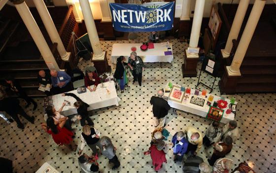 Women religious and others attend a 40th anniversary event for Network, the national Catholic social justice lobby, April 14, 2012, at Trinity University in Washington. (CNS/Nancy Phelan Wiechec)