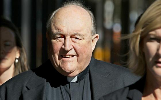 Archbishop Philip Wilson of Adelaide, Australia, arrives at the Newcastle Local Court April 9. (CNS/EPA/Darren Pateman)